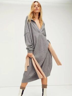 Free People Luxe Polo Sweater Dress